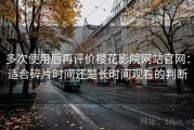 多次使用后再评价樱花影院网站官网：适合碎片时间还是长时间观看的判断