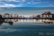 红桃视频不完全体验说明：资源失效时的替代方案体验记录（新手向）