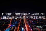 白虎嫩白日常使用笔记：与同类平台对比后的真实体验差异（稳定性观察）