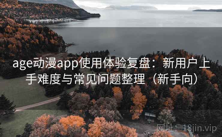 age动漫app使用体验复盘：新用户上手难度与常见问题整理（新手向）