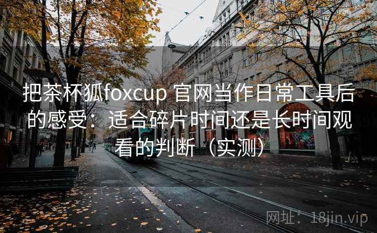 把茶杯狐foxcup 官网当作日常工具后的感受：适合碎片时间还是长时间观看的判断（实测）