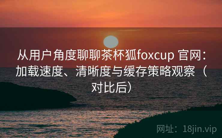 从用户角度聊聊茶杯狐foxcup 官网：加载速度、清晰度与缓存策略观察（对比后）