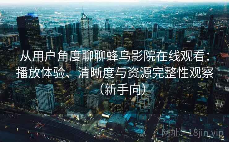 从用户角度聊聊蜂鸟影院在线观看：播放体验、清晰度与资源完整性观察（新手向）
